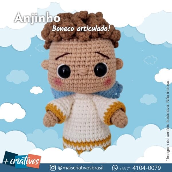 Anjinho Caco Cabelos Castanhos